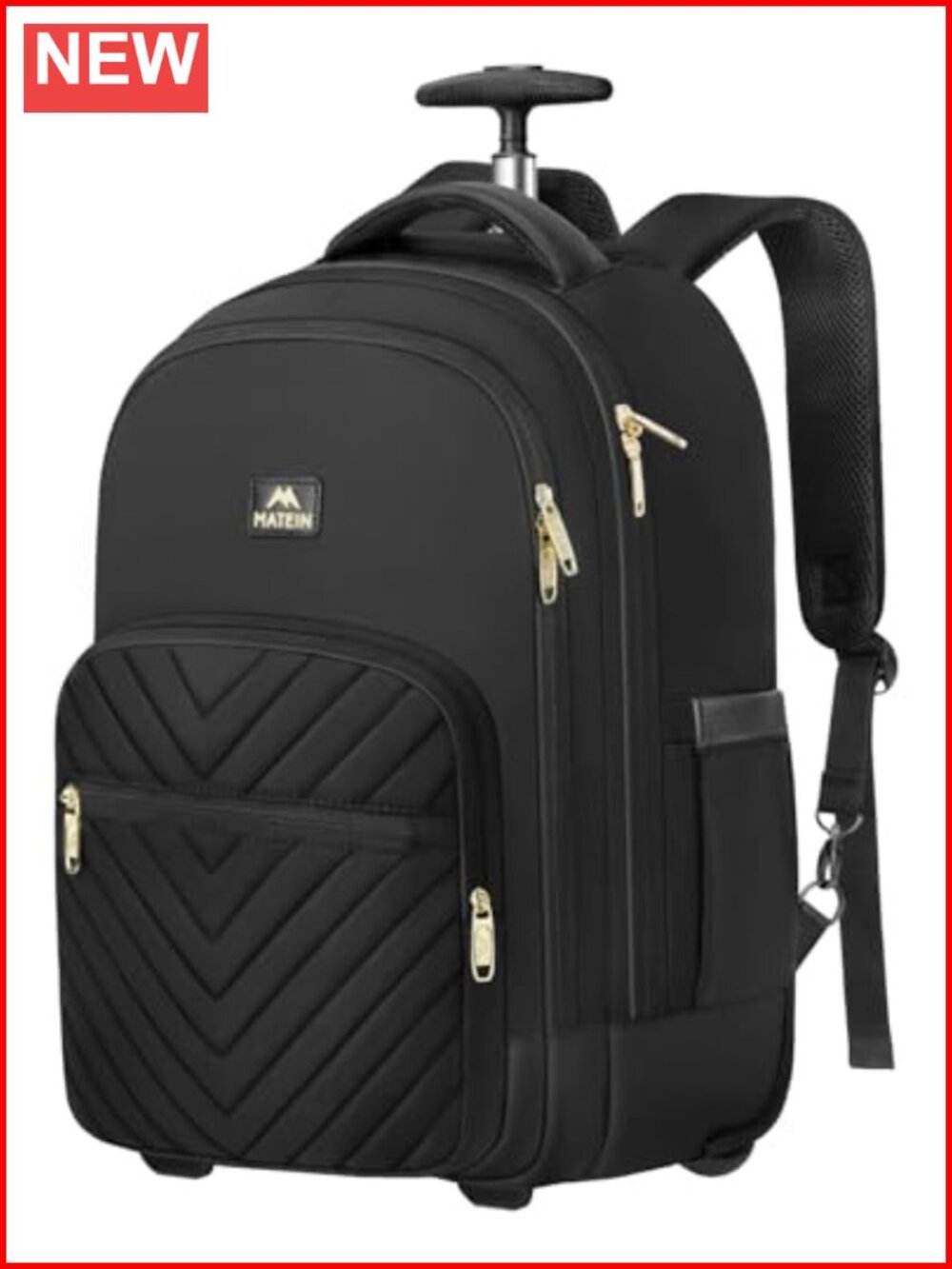 17" Rolling Laptop Backpack Carry On Wheeled Travel Bag
